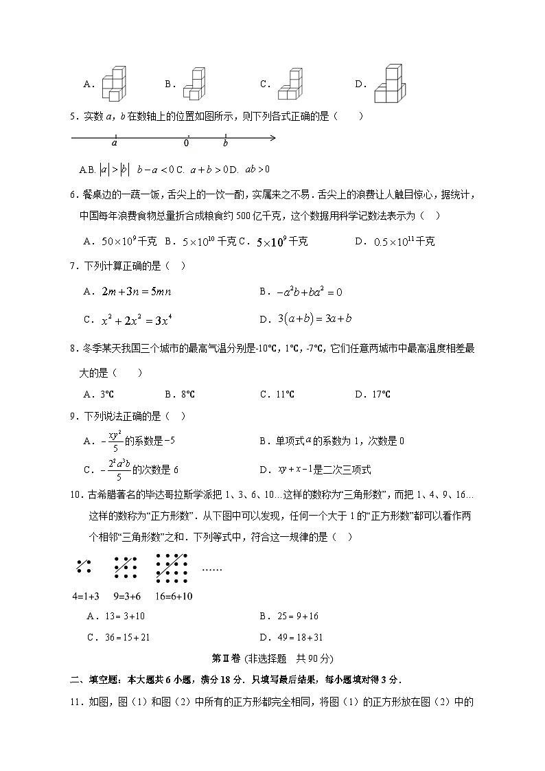 2023-2024学年山东省枣庄市山亭区七年级上学期期中数学质量检测模拟试题（含解析）02