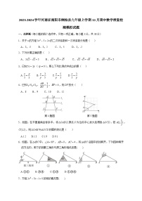 2023-2024学年河南省南阳市桐柏县九年级上学期11月期中数学质量检测模拟试题（含解析）