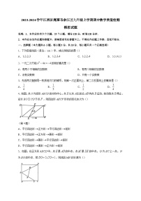 2023-2024学年江西省鹰潭市余江区九年级上学期期中数学质量检测模拟试题（含解析）