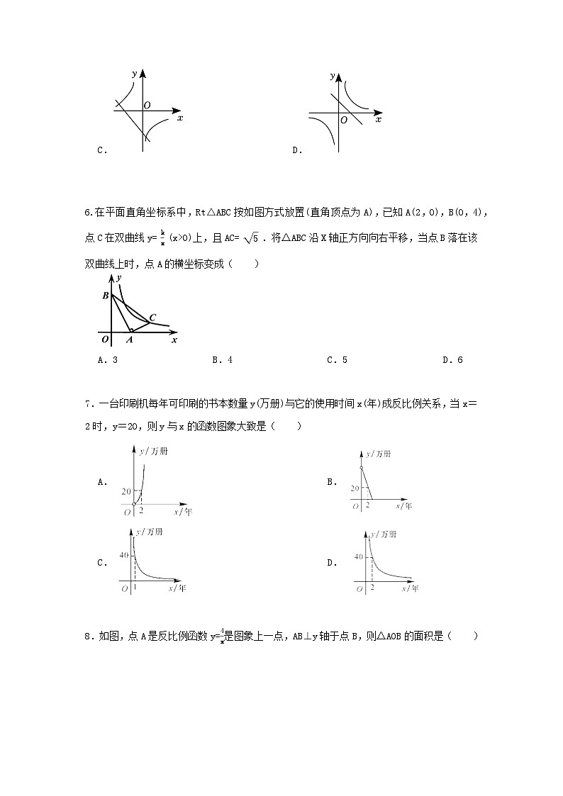人教版数学 九下 第二十六章　反比例函数 单元测试卷02