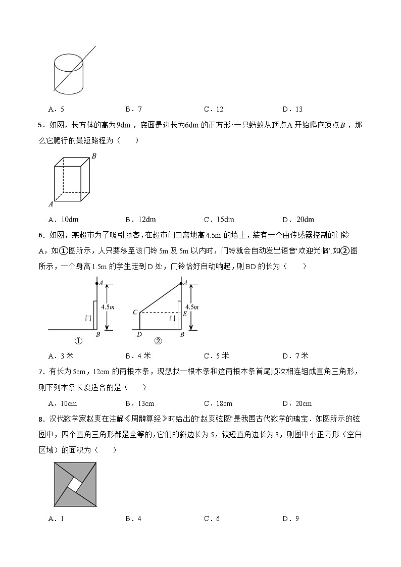 北师大版数学八年级（上）复习微专题精炼3 勾股定理的应用第2页