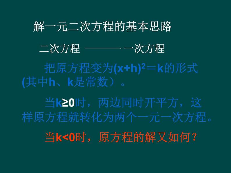 湘教版数学九年级上册 1.2解一元二次方程的算法（配方法）课件第6页