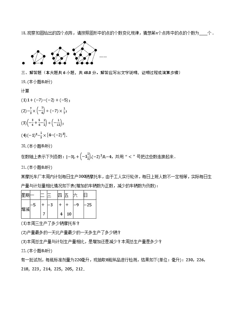 2023-2024学年江苏省南京市雨花台区雨花台中学春江分校七年级（上）10月月考数学试卷（含解析）03