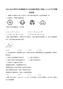 2023-2024学年江苏省南京市六合区励志学校八年级（上）10月月考数学试卷（含解析）