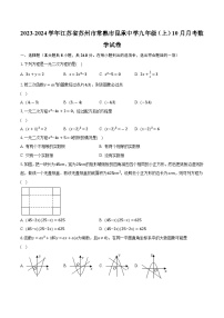 2023-2024学年江苏省苏州市常熟市昆承中学九年级（上）10月月考数学试卷（含解析）