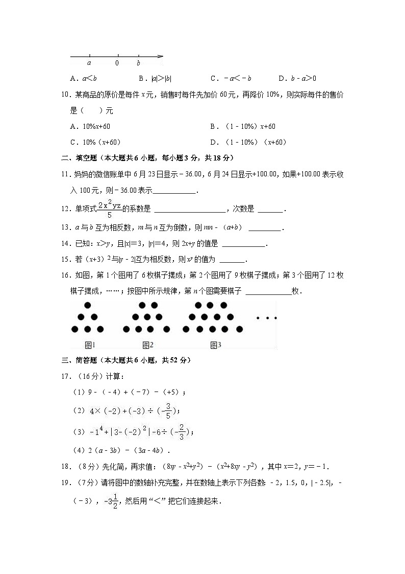 2023-2024学年新疆阿克苏地区阿克苏市七年级（上）期中数学试卷（含解析）第2页