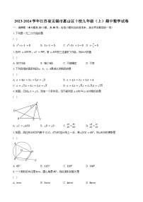 2023-2024学年江苏省无锡市惠山区十校九年级（上）期中数学试卷（含解析）