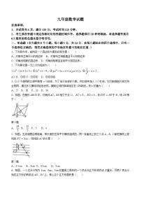 山东省菏泽市牡丹区2023-2024学年九年级上学期期中数学试题