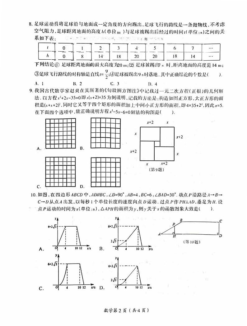 2023-2024洛阳市涧西区九年级上学期期中数学试卷及答案02