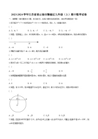 2023-2024学年江苏省连云港市赣榆区九年级（上）期中数学试卷（含解析）