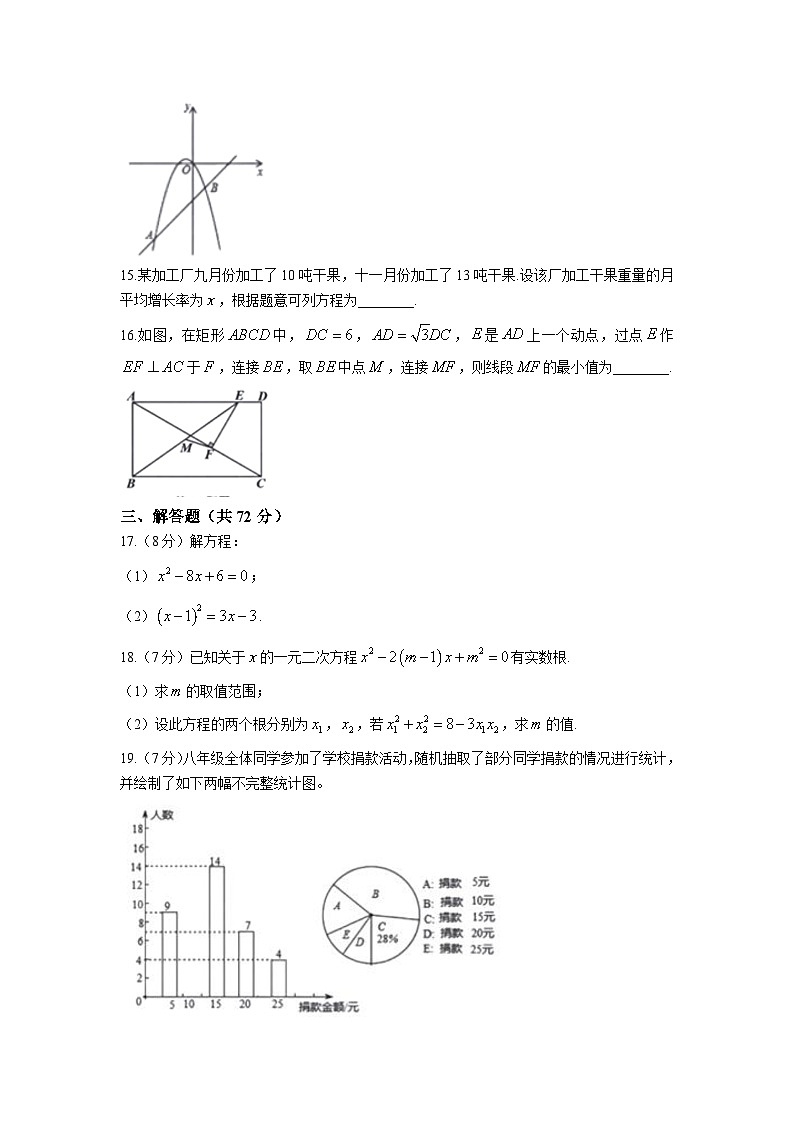 湖北省黄冈市部分学校2024届九年级上学期10月月考数学试卷(含答案)第3页