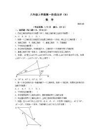 河南省安阳市林州市2023-2024学年八年级上学期10月月考数学试卷(含答案)