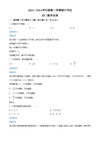 江苏省淮安市淮阴中学开明分校2023-2024学年八年级上学期期中数学试题（解析版）