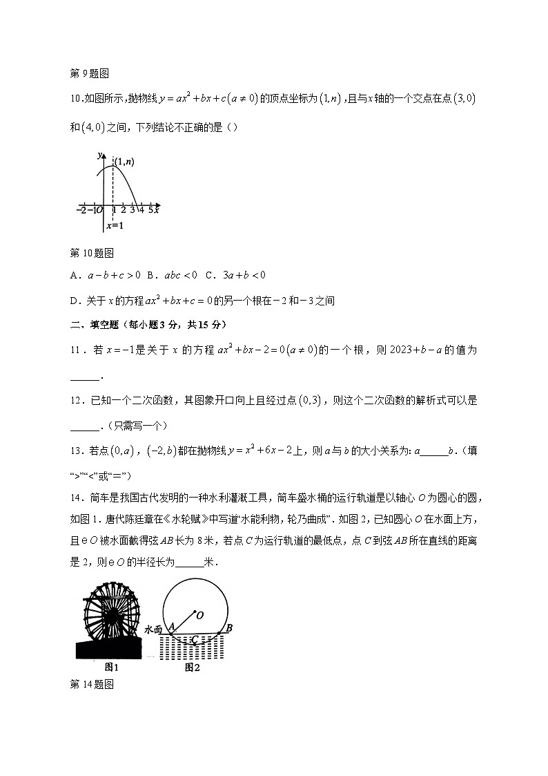 2023-2024学年河南省许昌市禹州市九年级上学期期中数学质量检测模拟试题（含解析）第3页