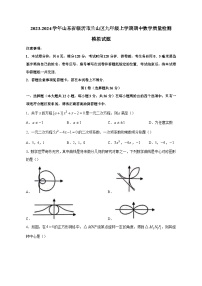 2023-2024学年山东省临沂市兰山区九年级上学期期中数学质量检测模拟试题（含解析）