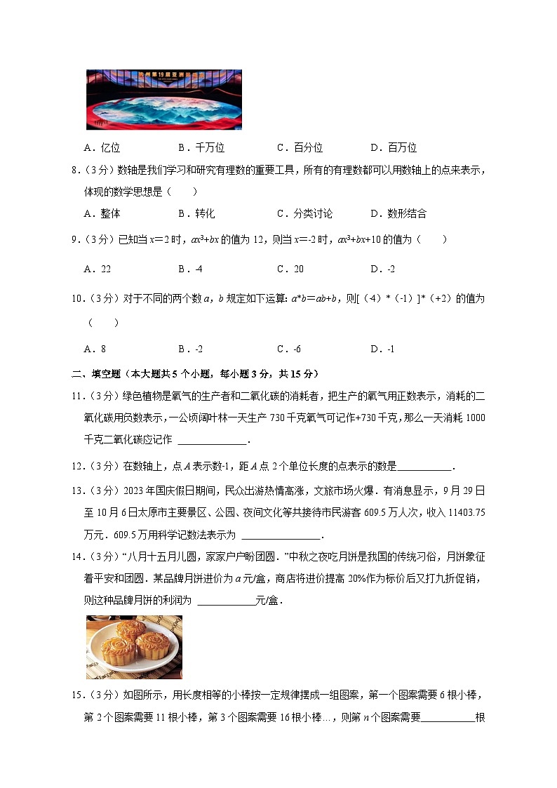 2023-2024学年山西省阳泉市盂县七年级上学期期中数学质量检测模拟试题（含解析）02