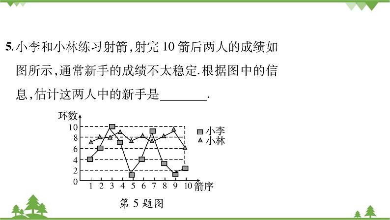 6.4 数据的离散程度 第2课时 方差的应用 北师大版八年级数学上册习题课件07