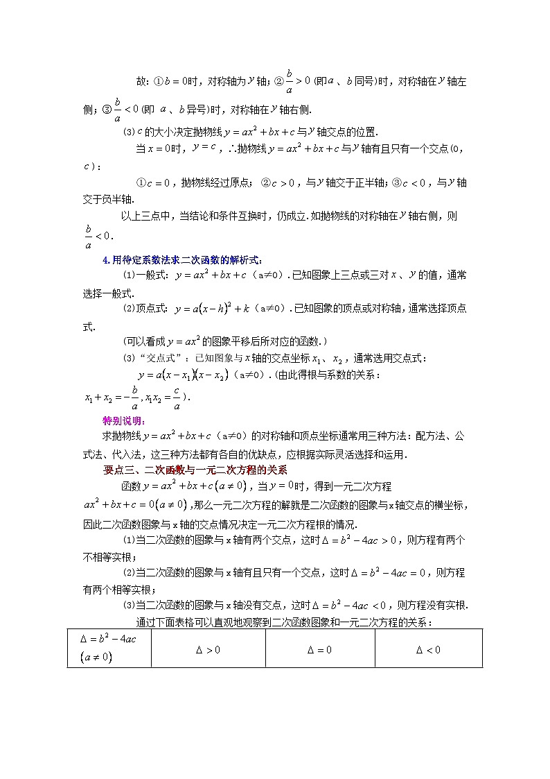 人教版九年级数学上册 22.35 《二次函数》全章复习与巩固（知识讲解）02
