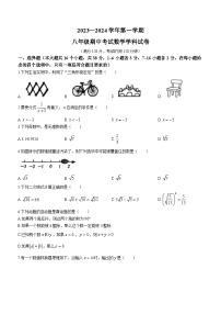 河北省石家庄外国语教育集团2023-2024学年八年级上学期期中数学试题