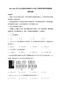 2023-2024学年山东省德州市禹城市七年级上册期中数学学情检测模拟试题（含答案）