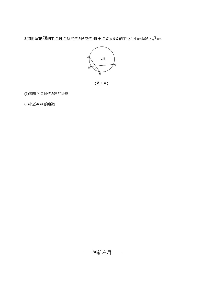 北师大版九年级数学下册第三章圆3垂径定理练习含答案03