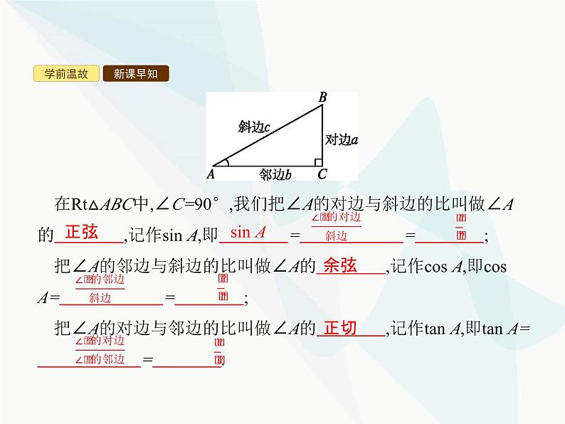 人教版九年级数学下册28-1锐角三角函数第3课时教学课件第2页