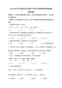 2023-2024学年河南省安阳市滑县七年级上学期期中数学质量检测模拟试题（含答案）