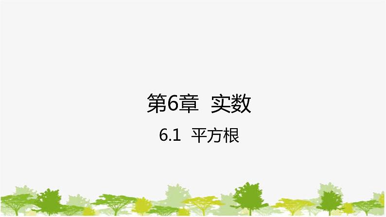人教版数学七年级下册 6.1 平方根课件第1页