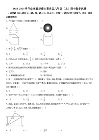 山东省济南市章丘区2023-2024学年九年级上学期期中数学试题（含解析）