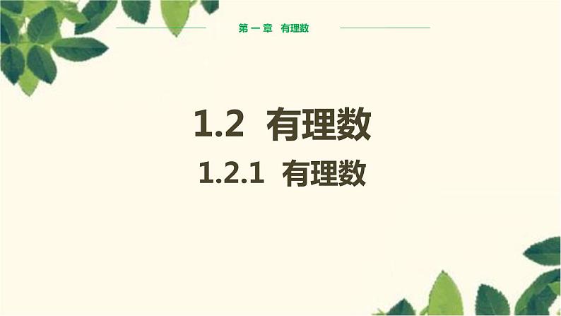 人教版数学七年级上册 1.2.1有理数课件01