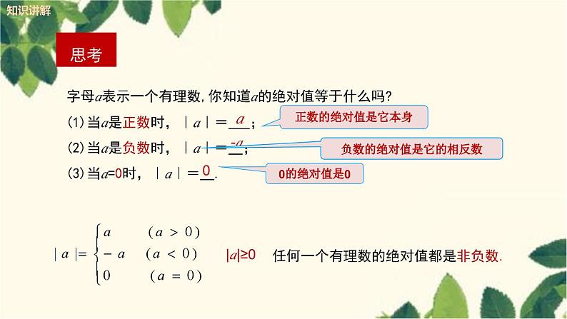 人教版数学七年级上册 1.2.4 绝对值（第1课时）课件07