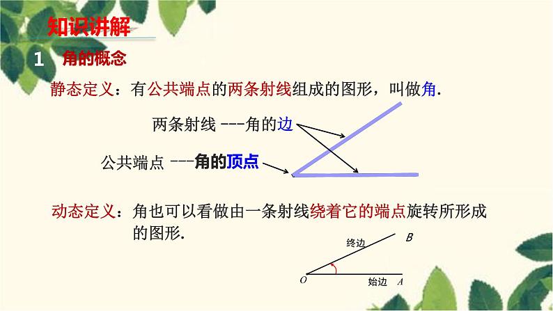 人教版数学七年级上册 4.3 第1课时 角课件04