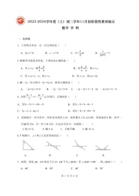 黑龙江省哈尔滨市南岗区第四十七中学2023-2024学年八年级上学期11月份阶段性素养展示数学试题