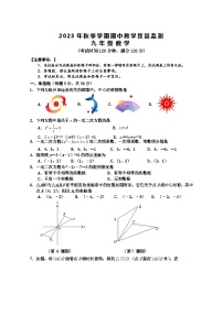 广西防城港市上思县2023—-2024学年上学期九年级数学期中教学质量监测