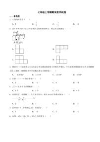 海南省东方市七年级上学期期末数学试题附参考答案