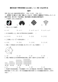 重庆市开州区开州区德阳初级中学2023-2024学年九年级上学期期中数学试题(无答案)