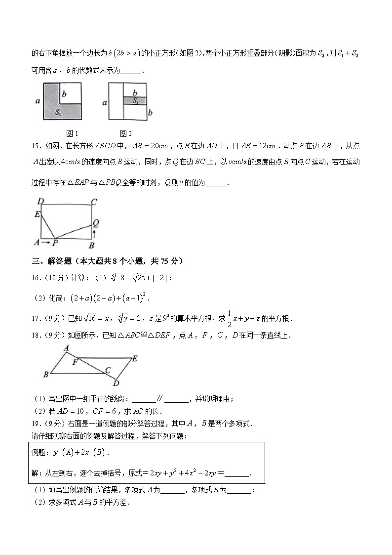 河南省洛阳市偃师市新前程美语学校2023-2024学年八年级上学期期中数学试题第3页