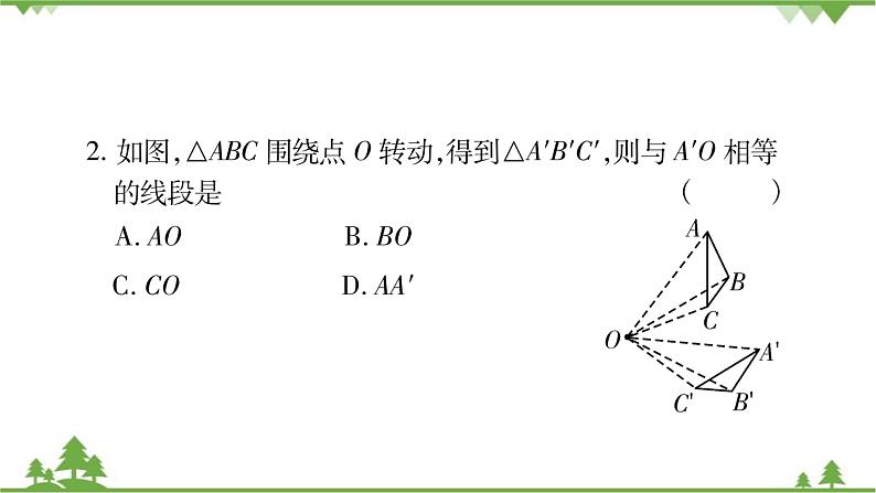 华东师大版数学七年级下册 10.3.2 旋转的特征 课件第7页