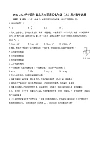 2022-2023学年四川省宜宾市翠屏区七年级（上）期末数学试卷（含答案解析）