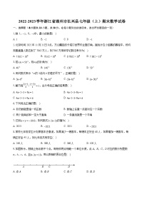 2022-2023学年浙江省湖州市长兴县七年级（上）期末数学试卷（含答案解析）