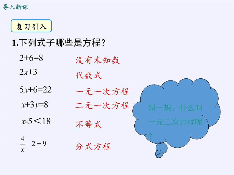 沪科版数学八年级下册 17.1 一元二次方程(8)-课件第2页