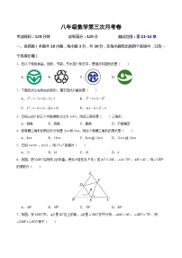 八年级上学期数学第三次月考试卷 (5)