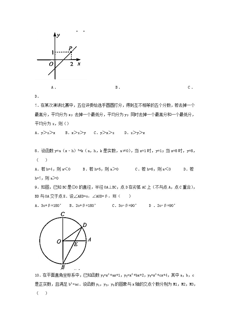 2020浙江省杭州市中考数学真题及答案02