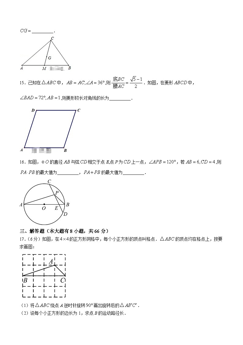 浙江省宁波市宁海县六校联考2023-2024学年九年级上学期11月月考数学试题03