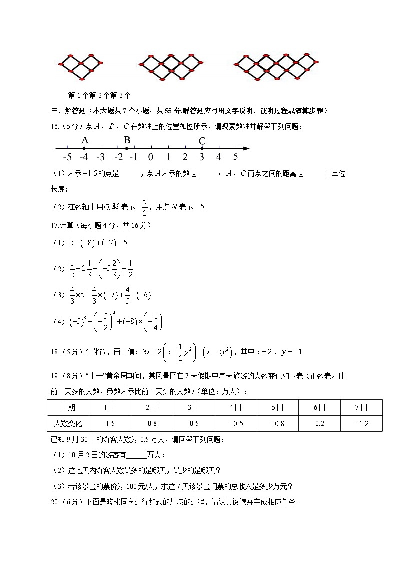 2023-2024学年山西省孝义市七年级上学期期中数学质量检测模拟试题（含答案）第3页