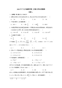 浙江省金华市东阳六校2023-2024学年上学期七年级数学期中试卷（含答案）