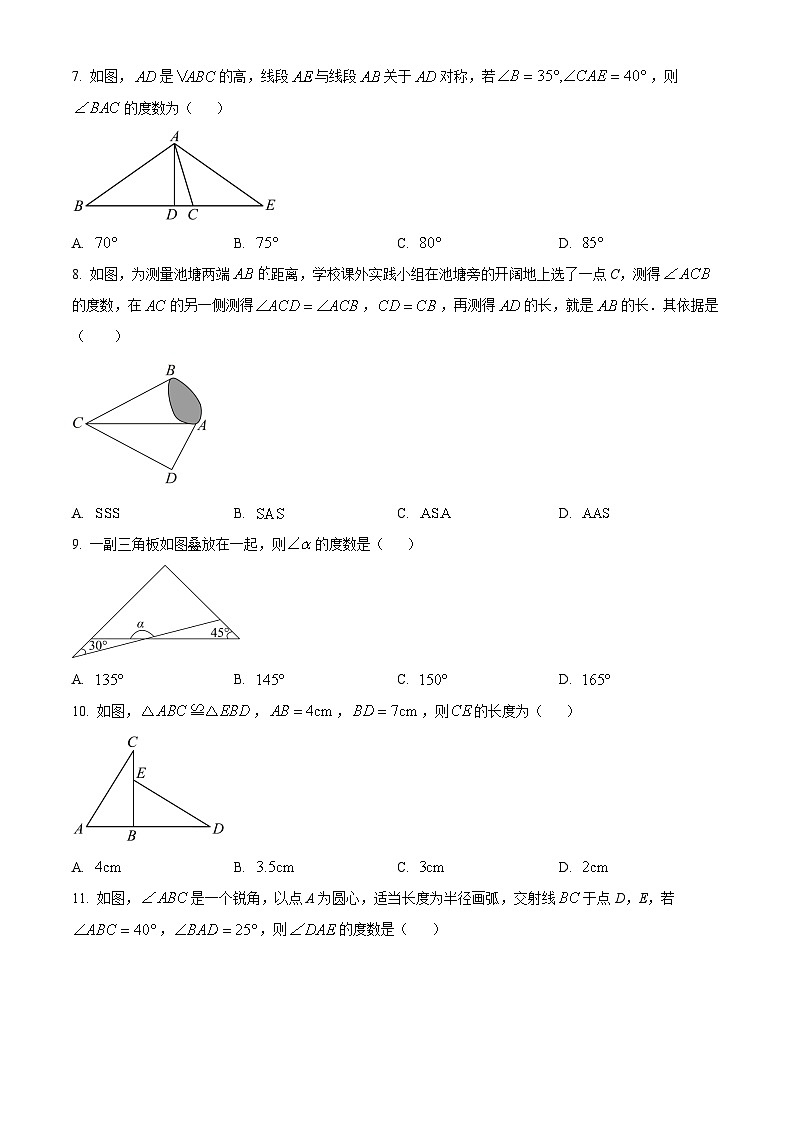 八年级上学期期末数学试题 (81)第2页