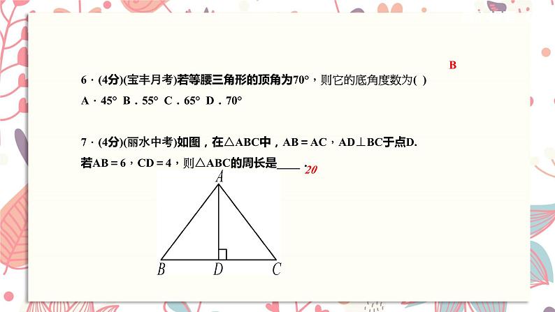 北师大版数学八年级下册 1.1 第1课时　全等三角形和等腰三角形的性质-课件第6页