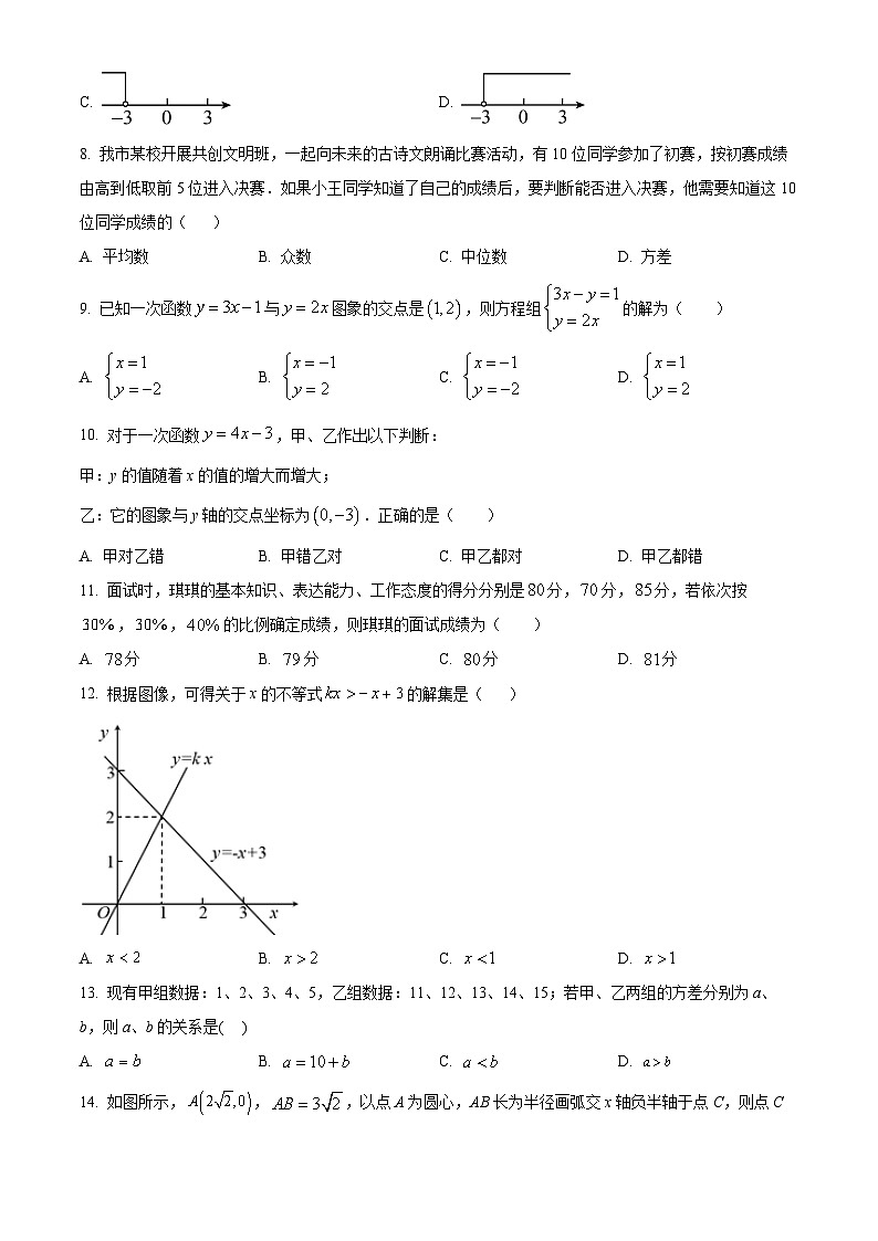 八年级上学期期末数学试题 (107)第2页