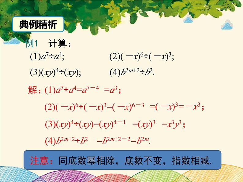 北师大版数学八年级下册 第一章 整式的乘除1.3 第一课时 同底数幂的除法-课件第8页